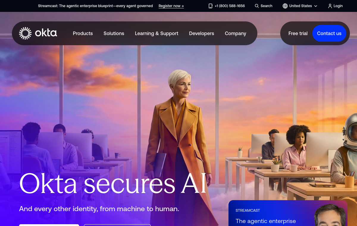 Screenshot of Okta Customer Identity