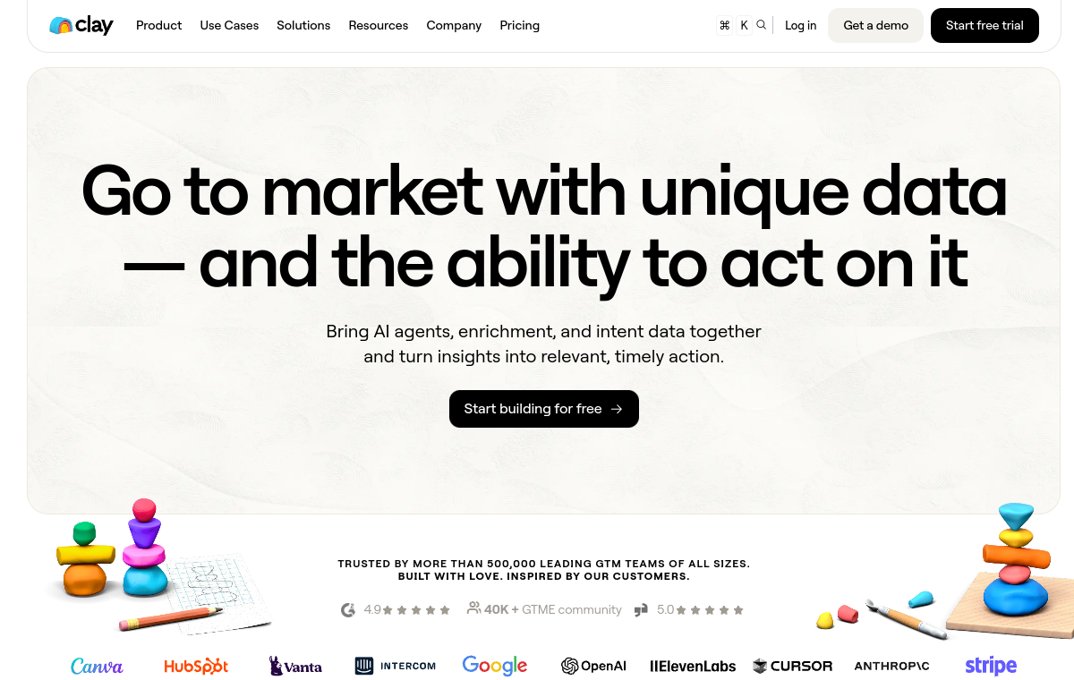 Screenshot of Clay