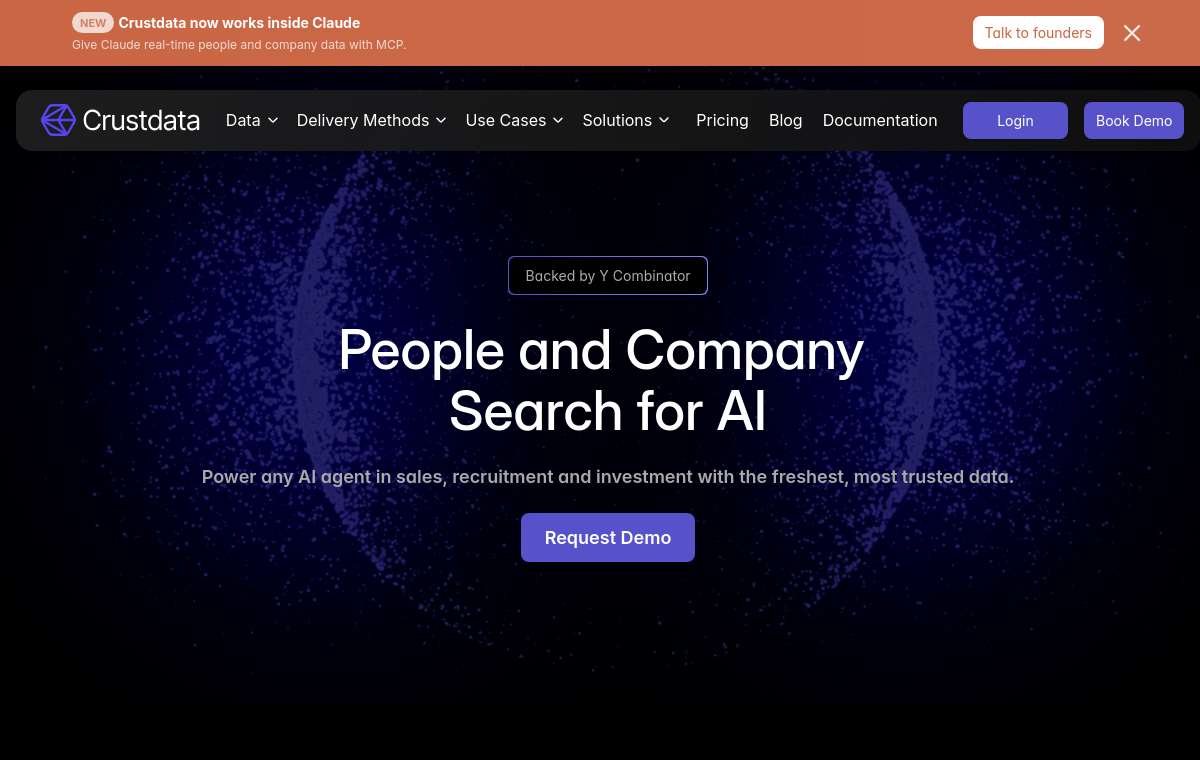 Screenshot of Crustdata