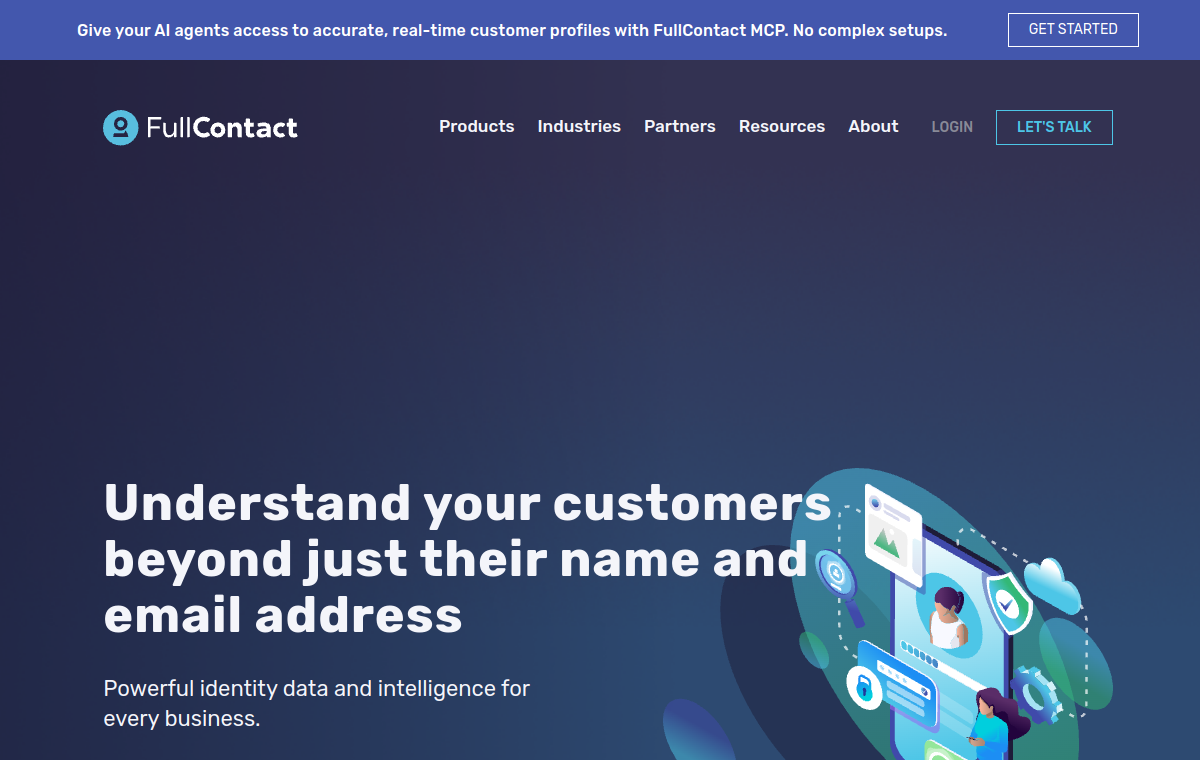 Screenshot of FullContact