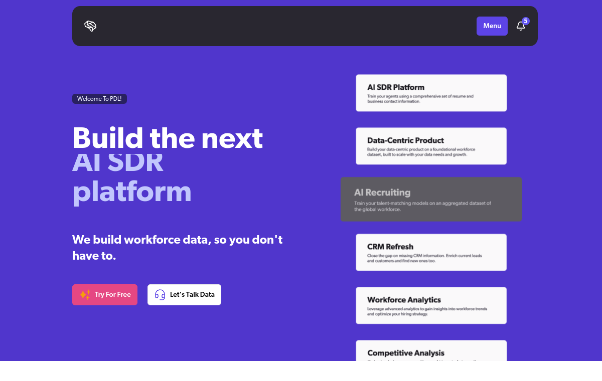 Screenshot of People Data Labs