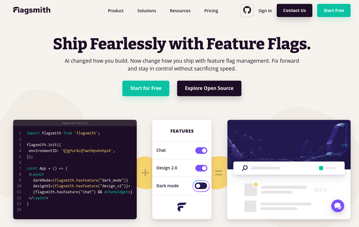 Screenshot of Flagsmith