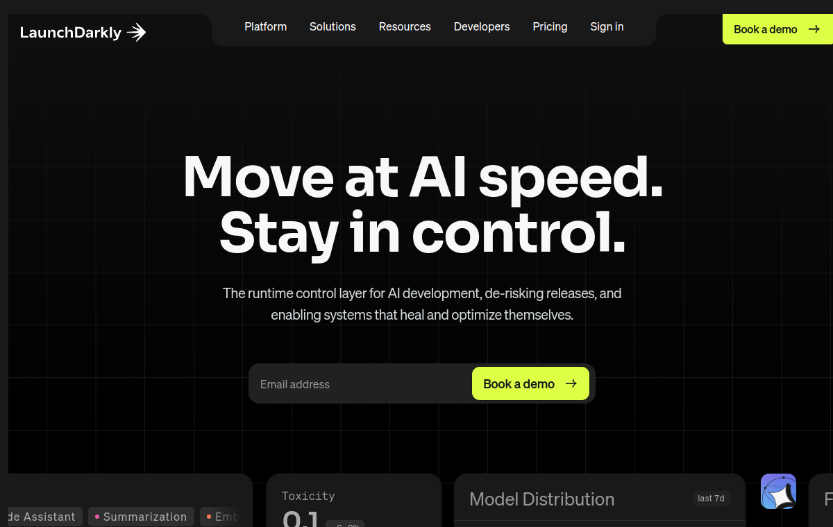 Screenshot of LaunchDarkly