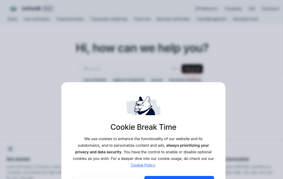 Screenshot of Sumsub