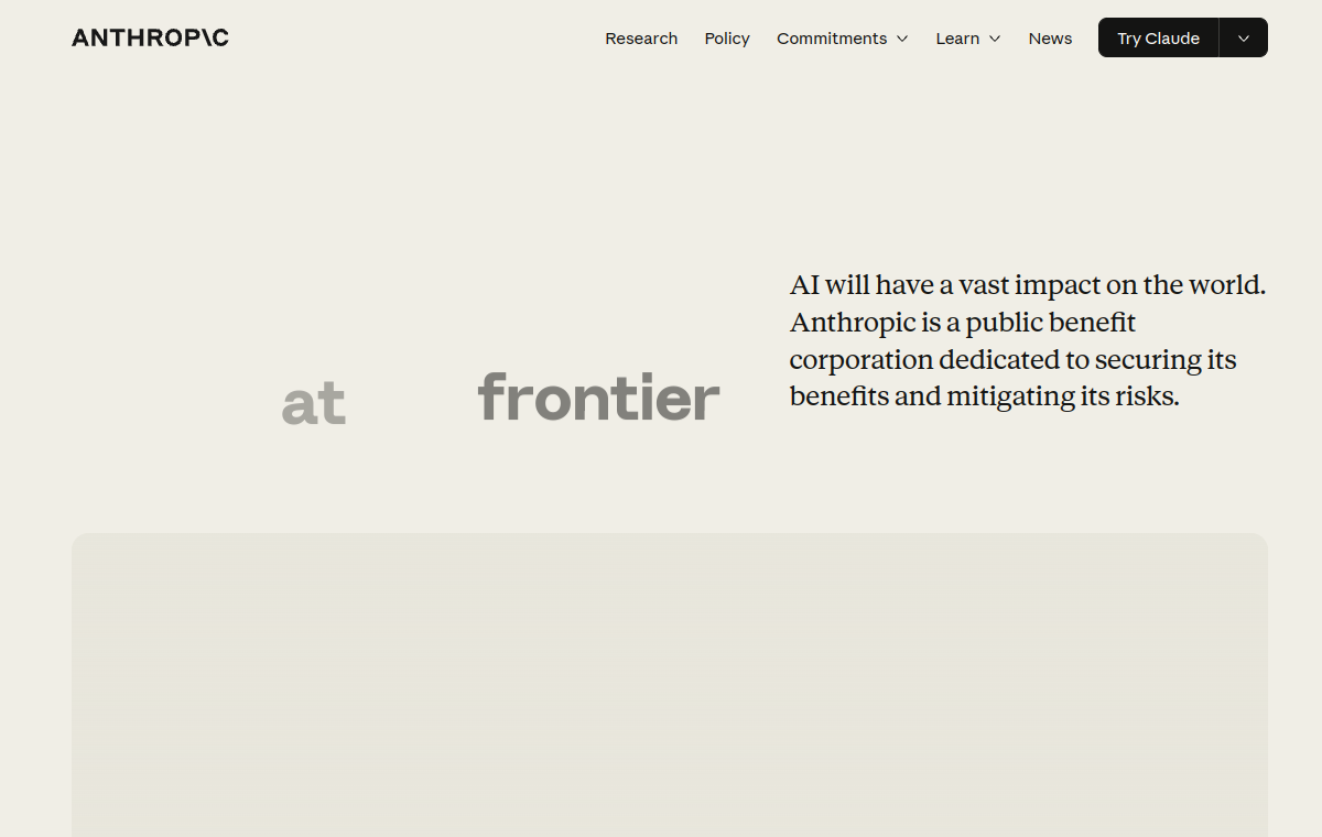 Screenshot of Anthropic Claude API
