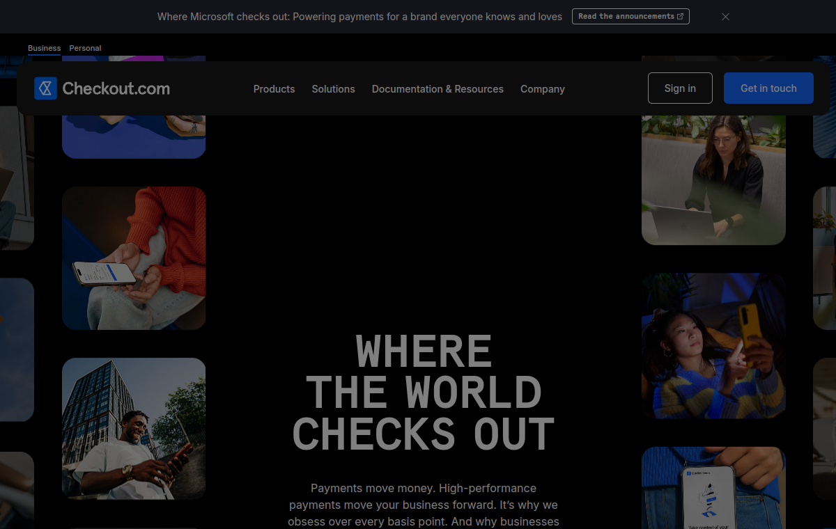 Screenshot of Checkout.com