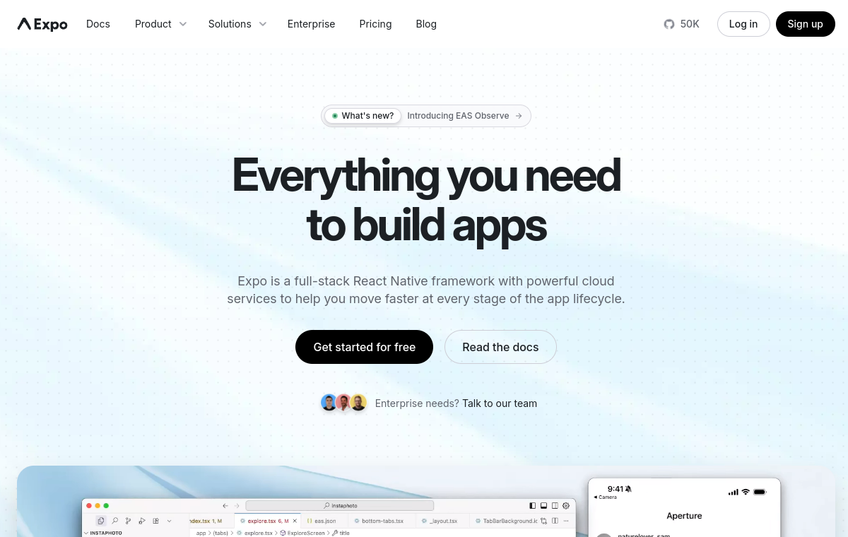 Screenshot of Expo Push