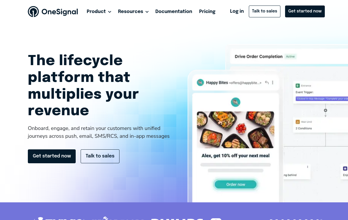 Screenshot of OneSignal