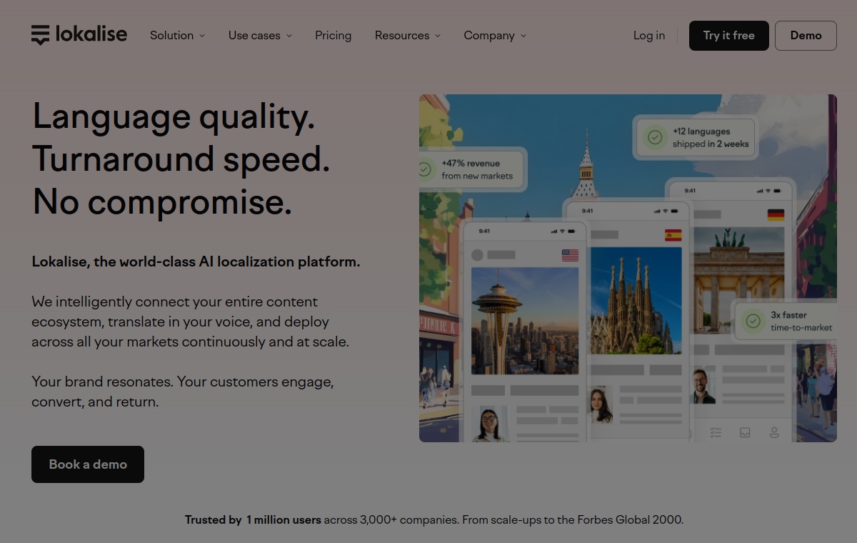 Screenshot of Lokalise