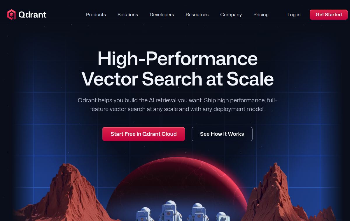 Screenshot of Qdrant Cloud